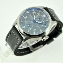 47mm Parnis Big Pilot Power Reserve Gray Dial Automatic I008a