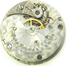 4u2fix 1889 Antique Seth Thomas 6 Size 7 Jewel Hunter Pocket Watch Movement