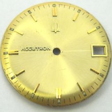 4u2fix Bulova Accutron 218 Gold Colored Dial With Date At 3 Number Marker