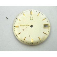 4u2fix Bulova Accutron 2181 (218 Series) Cream Colored Date Display Dial W/screw