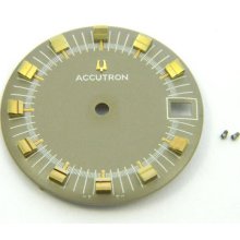 4u2fix Bulova Accutron 2181 (218 Series) Grey Date Display Dial W/2 Screws