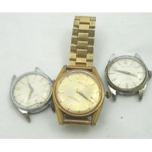 4u2fix Lot Of 3 Westclox 17 Jewel Wristwatches Not Running Stainless Steel