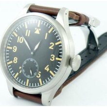 55mm Parnis Big Face Yellow No. Mechanical Hand Winding Mens Watch X061