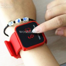 5pcs Touch Led Watch Digital Led Watches Silicone 2012 Candy Women W