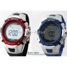 6pcs New Santai Boy's Digital Quartz Sport Wrist Watches Student Red