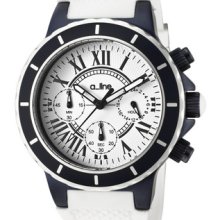 A_Line Women's Marina Chronograph White Dial White Silicone