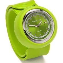 Addison Ross Unisex Quartz Watch With Green Dial Analogue Display And Green Silicone Strap Wa0063