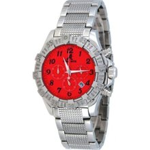 Adee Kaye Brt Diver Chronograph Ss Band Collection Red Dial