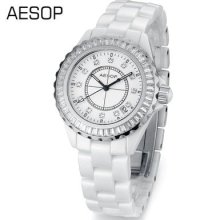 Aesop Wristwatches Ceramic Crystal Quartz Watch 30m Water Resistant 9906