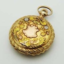 American Waltham Watch Co. 14k Yellow, Rose, White Gold Pocket Watch