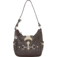 American West Saddleback Zip-Top Hobo Bag