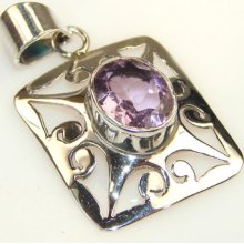 Amethyst Pendant Real 925 Sterling Silver 4g Handmade Pendants By Silverrushstyl