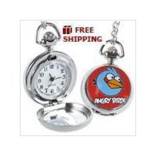 Angry Birds Style #2 Quartz Pocket Watch with Neck Chain