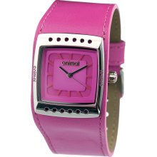 Animal Can Am S Women's Quartz Watch With Pink Dial Analogue Display And Pink Leather Strap Ww2wa504-C62-O/S