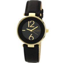 Anne Klein Black Leather Strap Watch - Black