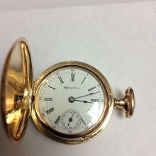 Antique Fourteen Karat (14k) Hampden Pocket Watch Dueber Case