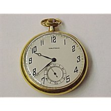 Antique Open Face Waltham Pocket Watch