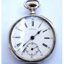 Antique Pocket Watch Longines Silver 900