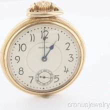 Antique South Bend Gold Filled Pocket Watch 17 Jewel Manual Wind Open Face Sz 16