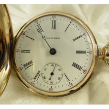 Antique Waltham Appleton & Tracy Co Lever Set Pocket Watch 8k Gold 17 Jewel 1889