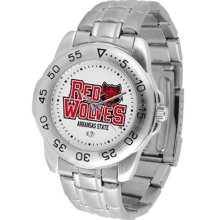 Arkansas State Red Wolves ASU Mens Sports Steel Watch