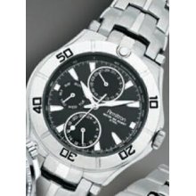 Armitron Men`s Stainless Steel Watch W/ Date Sub Dials & Tachymeter