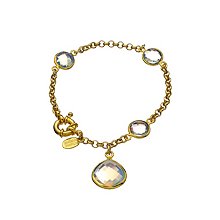 Athena Designs Moonlight Quartz Bezel Charm Bracelet