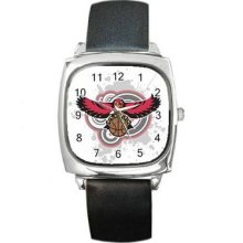 Atlanta Hawks Unisex Silver-Tone Square Metal Watch 08