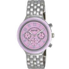 August Steiner Women's Swiss Quartz Multifunction Ceramic Bezel Watch