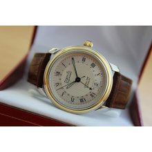 Auguste Reymond Cotton Club Gmt 79160 Two Tone 18k/ss Automatic Mens Watch Mint