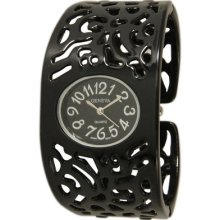 Authentic Black Geneva Western Bangle Watch Designer Fashion 4069