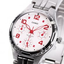 Authentic Casio Analog Fashion Quartz Watch Womens Ladies 3 Dials Ltp-2064a-7a2