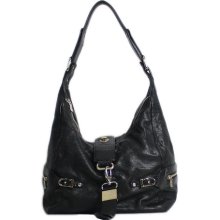 Authentic Jimmy Choo Black Soft Biker Medium Bag