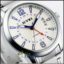 Automatic Mechanical Fashion Date Men Eyki Wrist Watch Stainless Steel