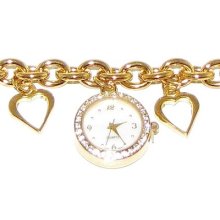 Avon Charming Heart Bracelet Watch Women Ladies Teen Girls Dress Wristwatch