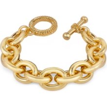 AZ Collection Designer Bracelets, Gold Plated Chain Toggle Bracelet