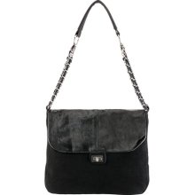 Baginc Alexandra Suede Shoulder Bag Black