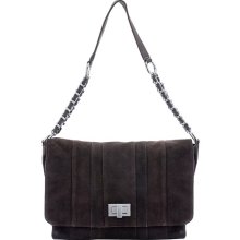 Baginc Vendome Suede Leather Shoulder Bag Chocolate