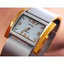 Beautiful Mineral Crystal Gold Silver Ladies Watch