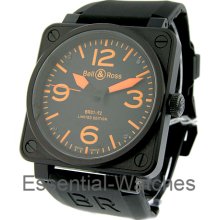 Bell & Ross BRO1-92 Automatic - Limited Edition BR-01-92-BLK-CARORG-SCS