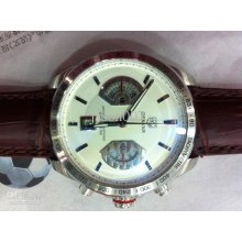 Benyar Grand Calibre 17 Quartz Chrongraph White Dial Original Buckle