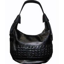 Black Designer Inspired Embossed Shoulder Bag