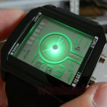 Black Digital Wrist Led Watch Quartz Rubber Alarm Day Date Mens Womens D0101