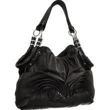 Black ''Double Swirls'' Large Hobo