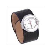 Black - Stylish Quartz Wrist Watch with Synthetic Leather Band