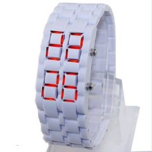 Black/white Lava Samurai Day Date Show Unisex Led Digital Wrist Watch Watches