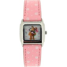 Boofle Analogue Ladies White Dial & Pink Pu Strap Watch Bf2008