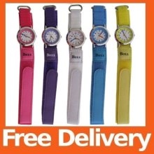 Boxx Childrens Kids Multi Colour Adjustable Velcro Strap Wrist Watch F1545