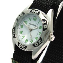 Boys Army Camo Watch Velcro Strap Childrens White