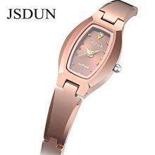 Brand Watches Tungsten Carbide Rose Gold For Women Exquisite Quartz Wristwatch